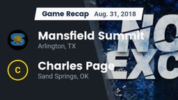 Recap: Mansfield Summit  vs. Charles Page  2018