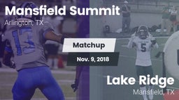Matchup: Mansfield vs. Lake Ridge  2018
