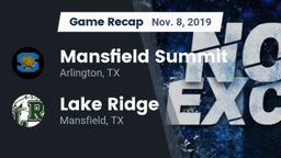 Recap: Mansfield Summit  vs. Lake Ridge  2019