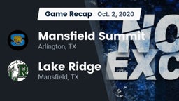 Recap: Mansfield Summit  vs. Lake Ridge  2020