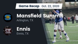Recap: Mansfield Summit  vs. Ennis  2020