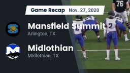 Recap: Mansfield Summit  vs. Midlothian  2020