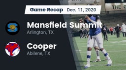 Recap: Mansfield Summit  vs. Cooper  2020