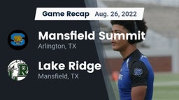 Recap: Mansfield Summit  vs. Lake Ridge  2022
