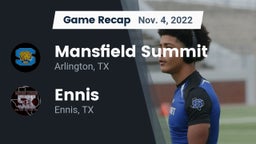 Recap: Mansfield Summit  vs. Ennis  2022