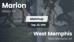 Matchup: Marion  vs. West Memphis  2016