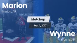 Matchup: Marion  vs. Wynne  2017