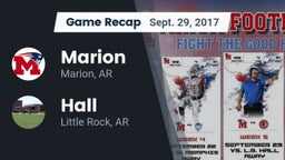 Recap: Marion  vs. Hall  2017