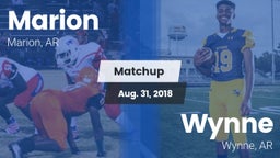 Matchup: Marion  vs. Wynne  2018
