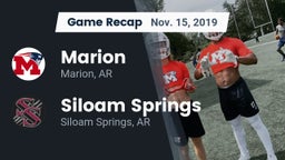 Recap: Marion  vs. Siloam Springs  2019
