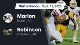 Recap: Marion  vs. Robinson  2020