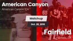 Matchup: American Canyon vs. Fairfield  2016