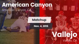 Matchup: American Canyon vs. Vallejo  2016