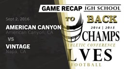 Recap: American Canyon  vs. Vintage  2016