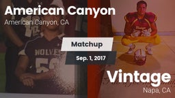 Matchup: American Canyon vs. Vintage  2017