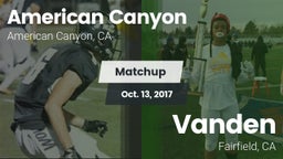 Matchup: American Canyon vs. Vanden  2017