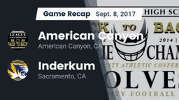 Recap: American Canyon  vs. Inderkum  2017