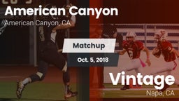 Matchup: American Canyon vs. Vintage  2018