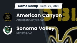 Recap: American Canyon  vs. Sonoma Valley  2023