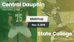 Matchup: Central Dauphin vs. State College  2016