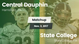Matchup: Central Dauphin vs. State College  2017