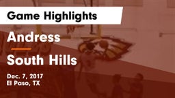 Andress  vs South Hills  Game Highlights - Dec. 7, 2017
