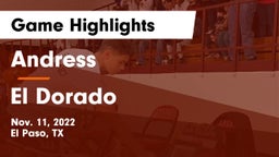 Andress  vs El Dorado  Game Highlights - Nov. 11, 2022