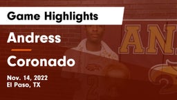 Andress  vs Coronado  Game Highlights - Nov. 14, 2022