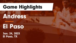 Andress  vs El Paso  Game Highlights - Jan. 24, 2023