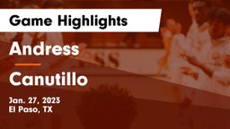 Andress  vs Canutillo  Game Highlights - Jan. 27, 2023