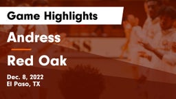 Andress  vs Red Oak  Game Highlights - Dec. 8, 2022