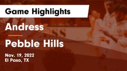 Andress  vs Pebble Hills  Game Highlights - Nov. 19, 2022