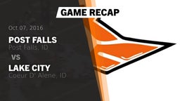 Recap: Post Falls  vs. Lake City  2016