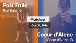 Matchup: Post Falls High vs. Coeur d'Alene  2016