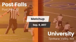 Matchup: Post Falls High vs. University  2017