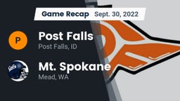 Recap: Post Falls  vs. Mt. Spokane 2022