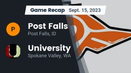 Recap: Post Falls  vs. University  2023