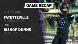 Recap: Fayetteville  vs. Bishop Dunne  2016