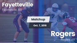 Matchup: Fayetteville High vs. Rogers  2016