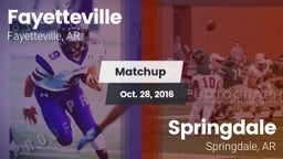 Matchup: Fayetteville High vs. Springdale  2016