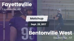 Matchup: Fayetteville High vs. Bentonville West 2017