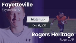 Matchup: Fayetteville High vs. Rogers Heritage  2017