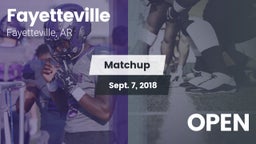 Matchup: Fayetteville High vs. OPEN 2018
