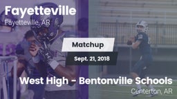 Matchup: Fayetteville High vs. West High - Bentonville Schools 2018
