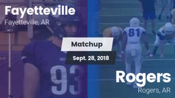 Matchup: Fayetteville High vs. Rogers  2018