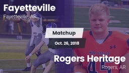 Matchup: Fayetteville High vs. Rogers Heritage  2018