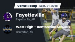 Recap: Fayetteville  vs. West High - Bentonville Schools 2018