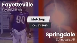 Matchup: Fayetteville High vs. Springdale  2020