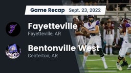 Recap: Fayetteville  vs. Bentonville West  2022