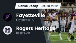 Recap: Fayetteville  vs. Rogers Heritage  2022